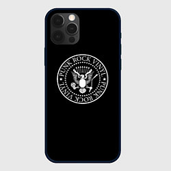 Чехол для iPhone 12 Pro Ramones logo rock, цвет: 3D-черный