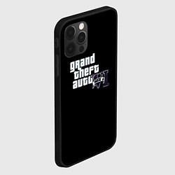 Чехол для iPhone 12 Pro GTA 6 logo vice city, цвет: 3D-черный — фото 2