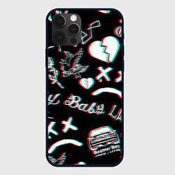 Чехол iPhone 12 Pro Lil Peep logo glitch