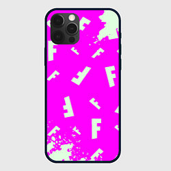 Чехол iPhone 12 Pro Fortnite pattern pink