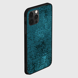 Чехол для iPhone 12 Pro Тёмный бирюзовый абстракция однотонный, цвет: 3D-черный — фото 2