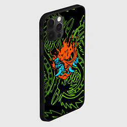 Чехол для iPhone 12 Pro Samurai dragon steel logo, цвет: 3D-черный — фото 2