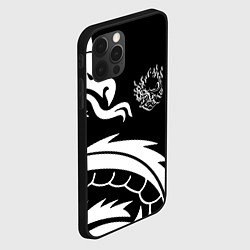 Чехол для iPhone 12 Pro Samurai dragon steel japan, цвет: 3D-черный — фото 2