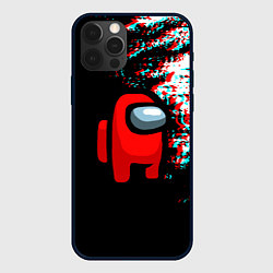 Чехол iPhone 12 Pro Among us краски глитч