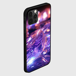 Чехол для iPhone 12 Pro Плавление абстрактных блестящих камней, цвет: 3D-черный — фото 2