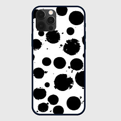 Чехол iPhone 12 Pro Abstract black blots - ai art fantasy