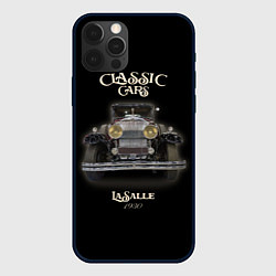 Чехол для iPhone 12 Pro Классические автомобили Cadillac LaSalle, цвет: 3D-черный