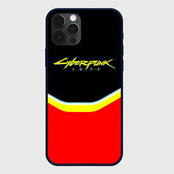 Чехол для iPhone 12 Pro Cyberpunk 2077 geometry, цвет: 3D-черный