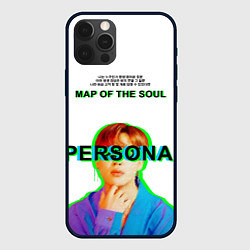 Чехол для iPhone 12 Pro BTS Jimin Persona - кто я иероглифами, цвет: 3D-черный