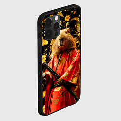 Чехол для iPhone 12 Pro Капибара самурай, цвет: 3D-черный — фото 2