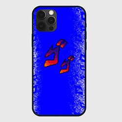 Чехол iPhone 12 Pro Jojos bizarre adventure - синяя символига-лого