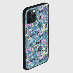 Чехол для iPhone 12 Pro Дудл животные и меч, цвет: 3D-черный — фото 2