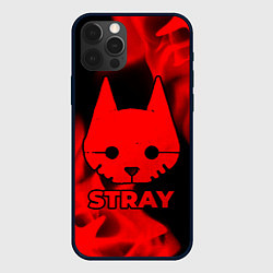 Чехол для iPhone 12 Pro Stray - red gradient, цвет: 3D-черный