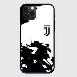 Чехол для iPhone 12 Pro Juventus smoke black fire, цвет: 3D-черный