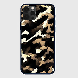 Чехол для iPhone 12 Pro Камуфляж сафари, цвет: 3D-черный