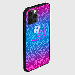 Чехол для iPhone 12 Pro Rock star neon, цвет: 3D-черный — фото 2