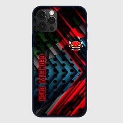 Чехол для iPhone 12 Pro Geometry dash game steel, цвет: 3D-черный