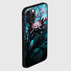 Чехол для iPhone 12 Pro The Witcher logo night, цвет: 3D-черный — фото 2