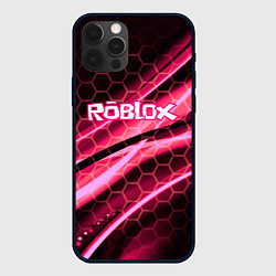 Чехол для iPhone 12 Pro Roblox броня розовый, цвет: 3D-черный