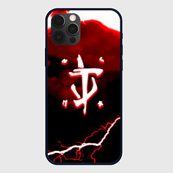 Чехол для iPhone 12 Pro Doom storm logo, цвет: 3D-черный