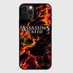 Чехол iPhone 12 Pro Assassins Creed red lava