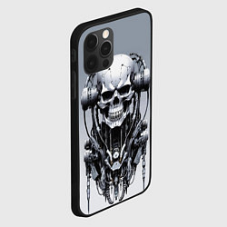 Чехол для iPhone 12 Pro Cool cyber skull - ai art fantasy, цвет: 3D-черный — фото 2