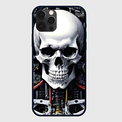 Чехол iPhone 12 Pro Cyber skull - ai art