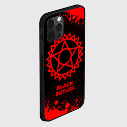 Чехол для iPhone 12 Pro Black Butler - red gradient, цвет: 3D-черный — фото 2