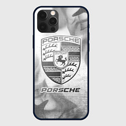 Чехол iPhone 12 Pro Porsche - white gradient