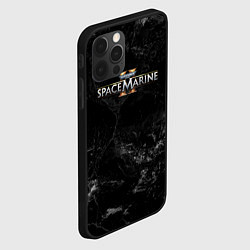 Чехол для iPhone 12 Pro Warhammer 40000 space marine 2 black logo, цвет: 3D-черный — фото 2