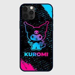 Чехол iPhone 12 Pro Kuromi - neon gradient