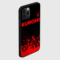 Чехол для iPhone 12 Pro Kuromi - red gradient посередине, цвет: 3D-черный — фото 2