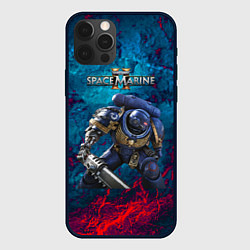 Чехол для iPhone 12 Pro Warhammer 40000 space marine 2 ультрамарин, цвет: 3D-черный