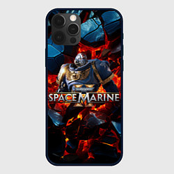 Чехол iPhone 12 Pro Warhammer 40000 space marine 2 ультрамарин в броне