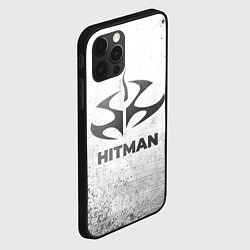 Чехол для iPhone 12 Pro Hitman - white gradient, цвет: 3D-черный — фото 2