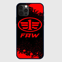 Чехол для iPhone 12 Pro FAW - red gradient, цвет: 3D-черный