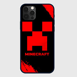 Чехол iPhone 12 Pro Minecraft - red gradient