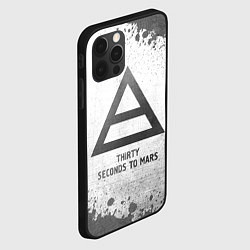 Чехол для iPhone 12 Pro Thirty Seconds to Mars - white gradient, цвет: 3D-черный — фото 2