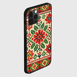 Чехол для iPhone 12 Pro Славянский узор и орнамент, цвет: 3D-черный — фото 2