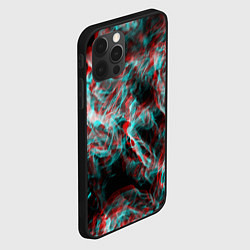 Чехол для iPhone 12 Pro Дым из вейпа глитч, цвет: 3D-черный — фото 2