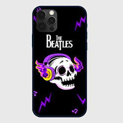 Чехол iPhone 12 Pro The Beatles неоновый череп