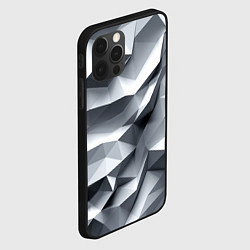 Чехол для iPhone 12 Pro Белая геометрия с искажением, цвет: 3D-черный — фото 2