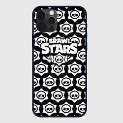 Чехол для iPhone 12 Pro Brawl stars logopattern, цвет: 3D-черный