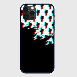 Чехол iPhone 12 Pro Billie Eilish pattern glitch