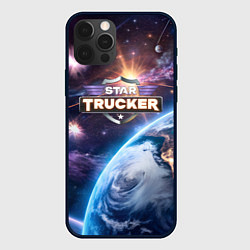 Чехол для iPhone 12 Pro Star Trucker logo, цвет: 3D-черный