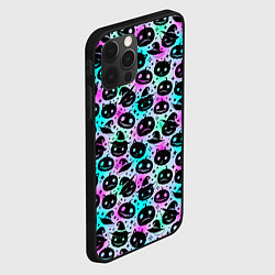 Чехол для iPhone 12 Pro Halloween - тыквы на неоновом фоне, цвет: 3D-черный — фото 2