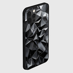 Чехол для iPhone 12 Pro Изношенная геометрия, цвет: 3D-черный — фото 2