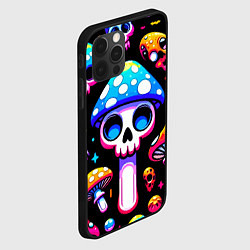 Чехол для iPhone 12 Pro Ice cream skull and fly agaric - ai art fantasy, цвет: 3D-черный — фото 2