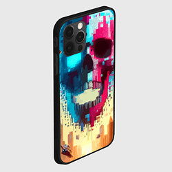 Чехол для iPhone 12 Pro Cool vanguard neon cyber skull - ai art, цвет: 3D-черный — фото 2