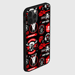 Чехол для iPhone 12 Pro Рок звезда паттерн, цвет: 3D-черный — фото 2